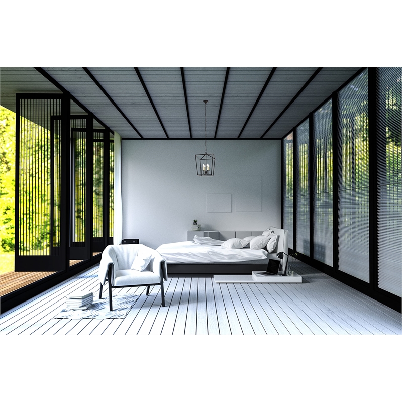 Living District Maddox 4-Light Transitional Metal Pendant in Black