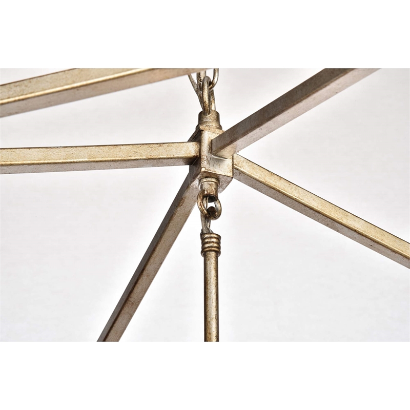 Living District Maddox 4-Light Transitional Metal Pendant in Vintage Silver