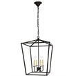 Living District Maddox 4-Light Transitional Metal Pendant in Vintage Silver