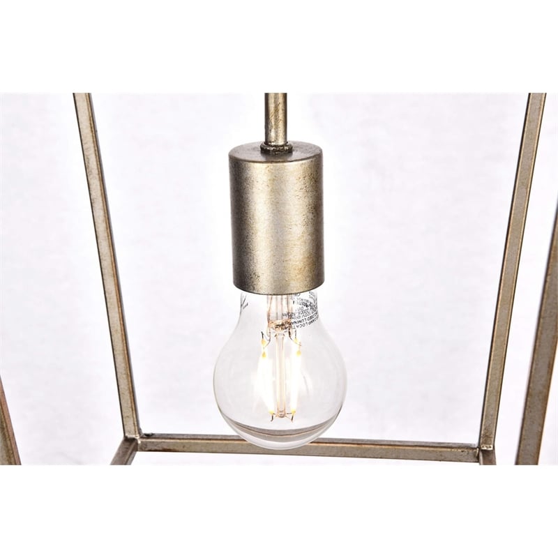 Living District Maddox 1-Light Transitional Metal Pendant in Black