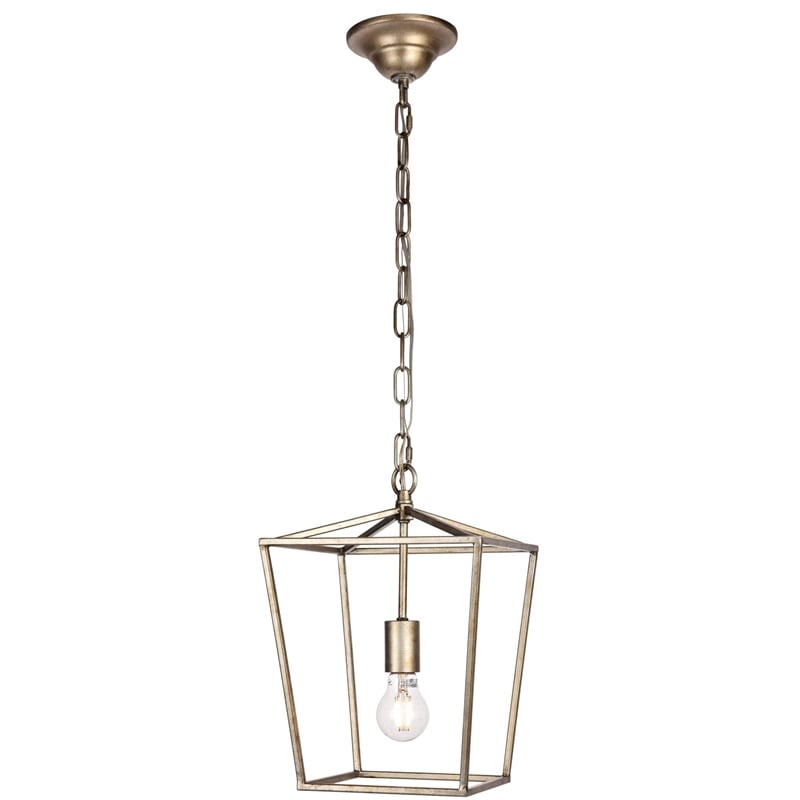 Living District Maddox 1-Light Transitional Metal Pendant in Black