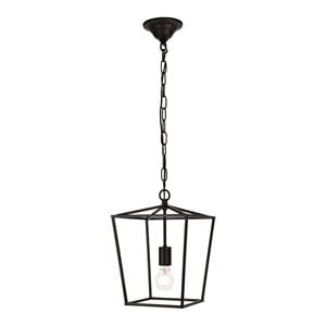 living district maddox 1-light transitional metal pendant in black