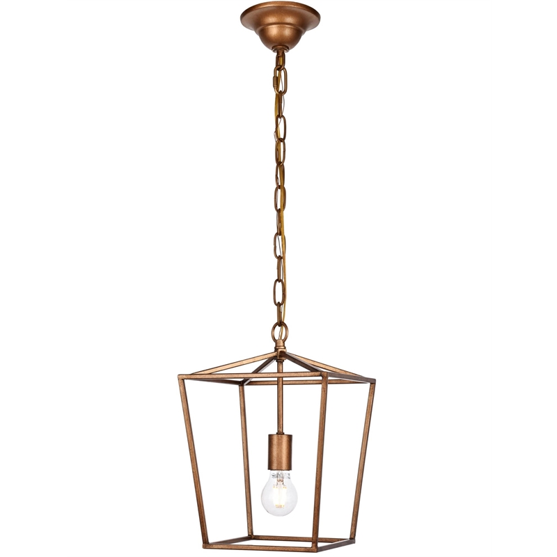 Living District Maddox 1-Light Transitional Metal Pendant in Vintage Silver