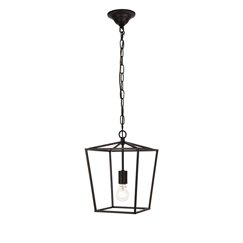 Living District Maddox 1-Light Transitional Metal Pendant in Vintage Silver