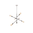 Living District Axel 6-Light Metal Pendant in Polished Nickel
