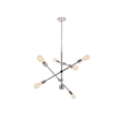 Living District Axel 6-Light Metal Pendant in Polished Nickel