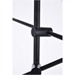 Living District Axel 6-Light Metal Pendant in Black & Brass Finish