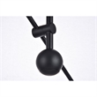Living District Axel 6-Light Metal Pendant in Black & Brass Finish