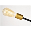 Living District Axel 6-Light Metal Pendant in Black and Brass