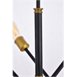 Living District Axel 6-Light Metal Pendant in Black and Brass