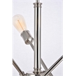 Living District Axel 6-Light Metal Pendant in Polished Nickel