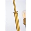 Living District Axel 6-Light Metal Pendant in Brass/Clear Finish