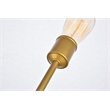Living District Axel 6-Light Metal Pendant in Brass/Clear Finish