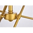 Living District Axel 6-Light Metal Pendant in Brass/Clear Finish