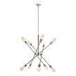 Living District Axel 10-Light Metal Pendant in Polished Nickel