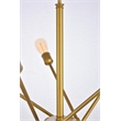 Living District Axel 10-Light Metal Pendant in Brass and Clear