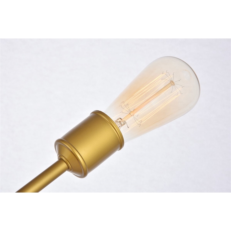 Living District Axel 10-Light Metal Pendant in Brass and Clear