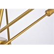 Living District Axel 10-Light Metal Pendant in Brass and Clear