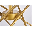 Living District Axel 10-Light Metal Pendant in Brass and Clear