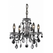 Living District Calista 4-Light Transitional Metal Pendant in Dark Bronze