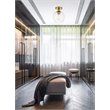 Living District Baxter 1-Light Metal & Glass Flush Mount in Brass/Clear