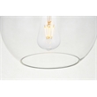 Living District Baxter 1-Light Metal & Glass Flush Mount in Brass/Clear