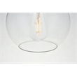 Living District Baxter 1-Light Metal & Glass Flush Mount in Chrome/Clear