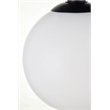 Living District Baxter 1-Light Metal & Glass Flush Mount in Black/Frosted White
