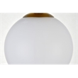 Living District Baxter 1-Light Metal & Glass Flush Mount in Brass/Frosted White