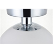 Living District Baxter 1-Light Metal & Glass Flush Mount in Chrome/Frosted White