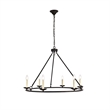 Living District Maine 6-Light Transitional Metal Chandelier in Black