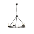 Living District Maine 6-Light Transitional Metal Chandelier in Black