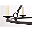 Living District Maine 6-Light Transitional Metal Chandelier in Black