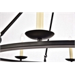 Living District Maine 6-Light Transitional Metal Chandelier in Black