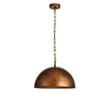 Living District Merce 1-Light Transitional Metal Pendant in Manual Brass Finish
