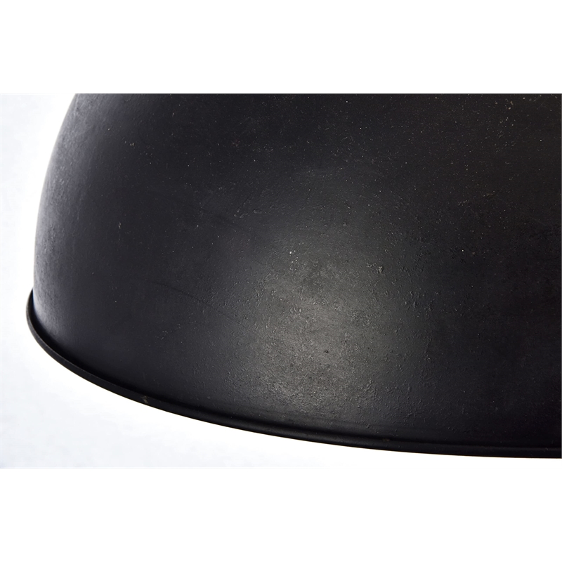 Living District Merce 1-Light Transitional Metal Pendant in Vintage Black