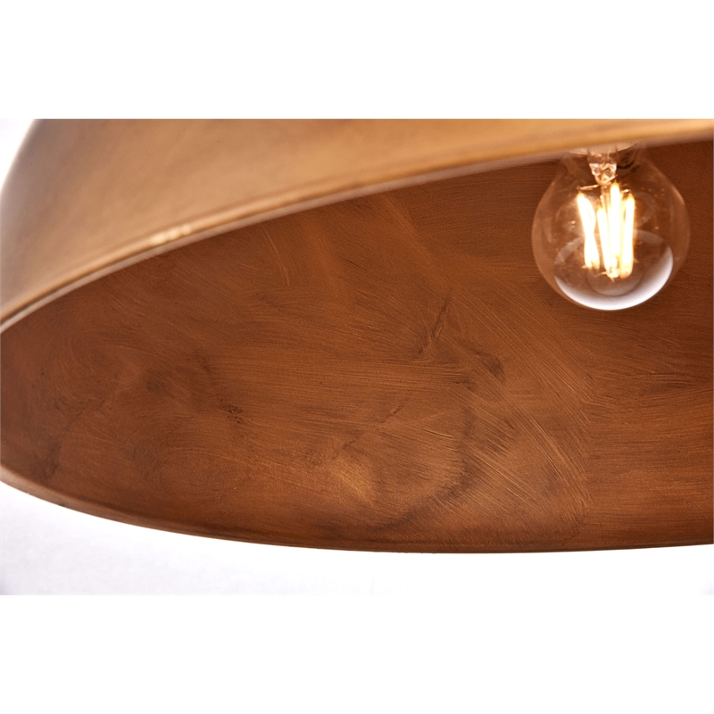Living District Merce 1-Light Transitional Metal Pendant in Vintage Black