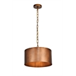 Living District Miro 1-Light Transitional Metal Pendant in Vintage Black