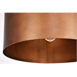 Living District Miro 1-Light Transitional Metal Pendant in Manual Brass