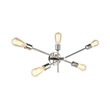 Living District Axel 5-Light Metal Wall Sconce in Polished Nickel