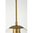 Living District Baxter 1-Light Metal & Glass Pendant in Brass/Clear