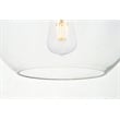 Living District Baxter 1-Light Metal & Glass Pendant in Brass/Clear