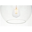 Living District Baxter 1-Light Metal & Glass Pendant in Chrome/Clear