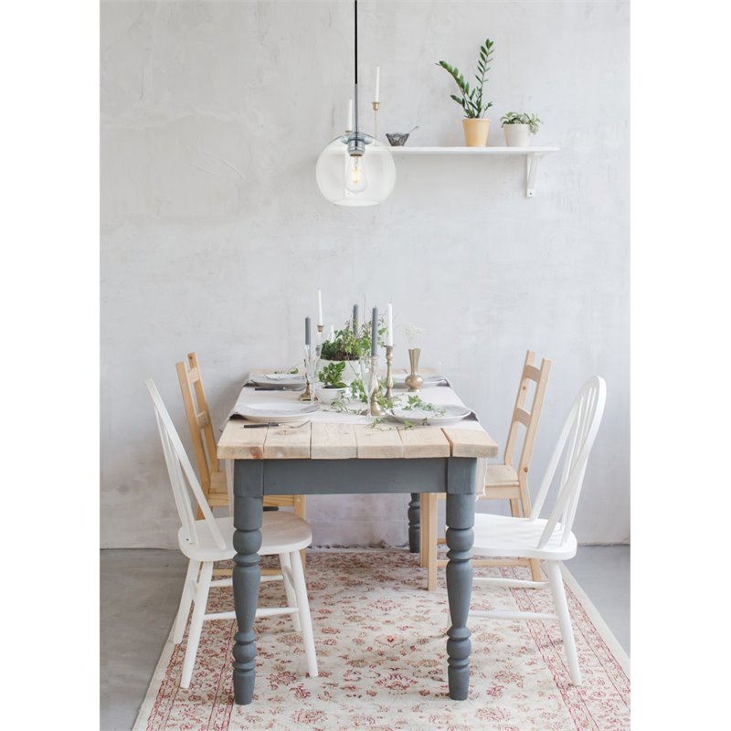 Living District Baxter 1-Light Metal Pendant in Black and Frosted White Finish