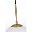 Living District Baxter 1-Light Metal Pendant in Brass and Frosted White Finish