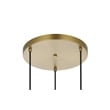Living District Baxter 3-Light Metal Pendant in Black & Clear Finish