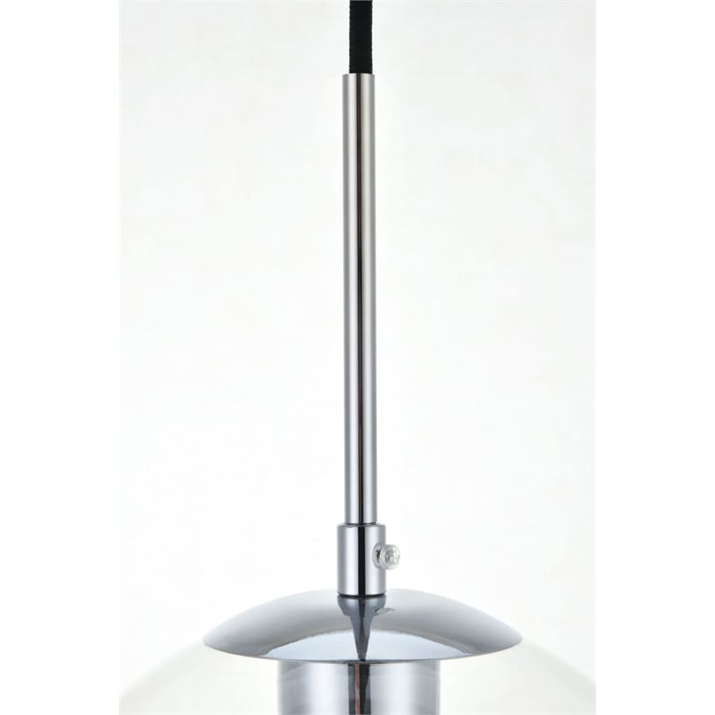 Living District Baxter 3-Light Metal Pendant in Brass and Clear