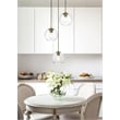 Living District Baxter 3-Light Metal Pendant in Brass and Clear