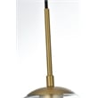 Living District Baxter 3-Light Metal Pendant in Brass and Clear