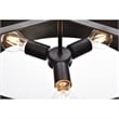 Living District Miro 3-Light Transitional Metal Pendant in Vintage Black